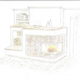 Kachelofen Sichttüre